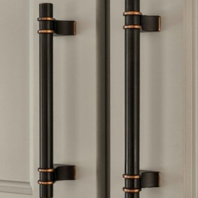 black cabinet hardware from Cloister's Flooring America